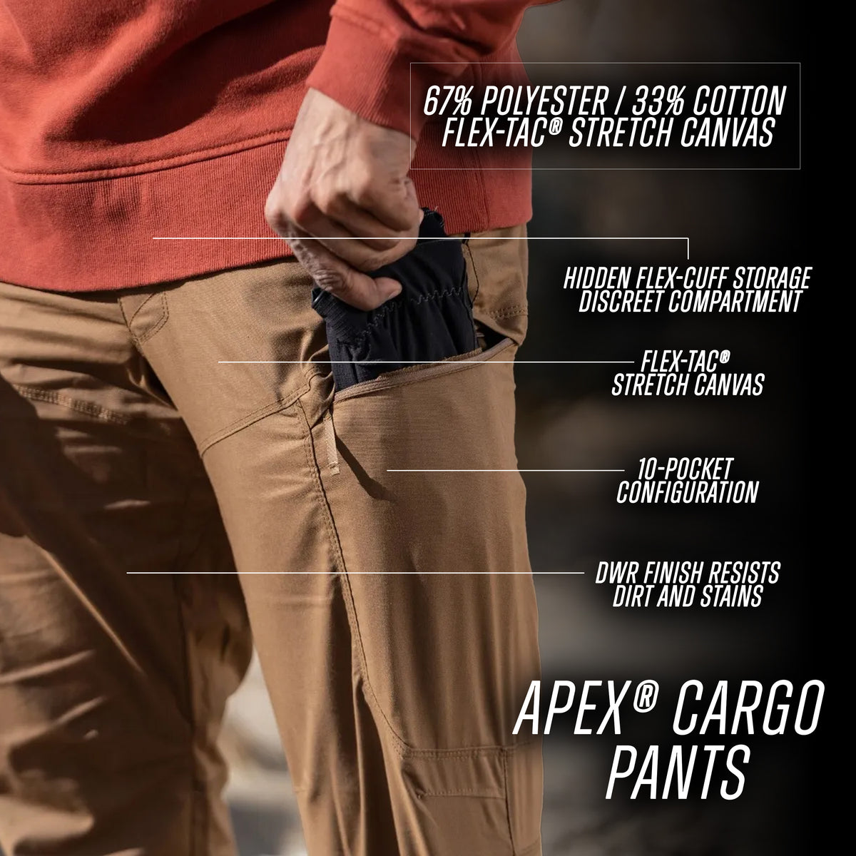 5.11 - Men’s Regular Fit Stretch APEX® Cargo Pant