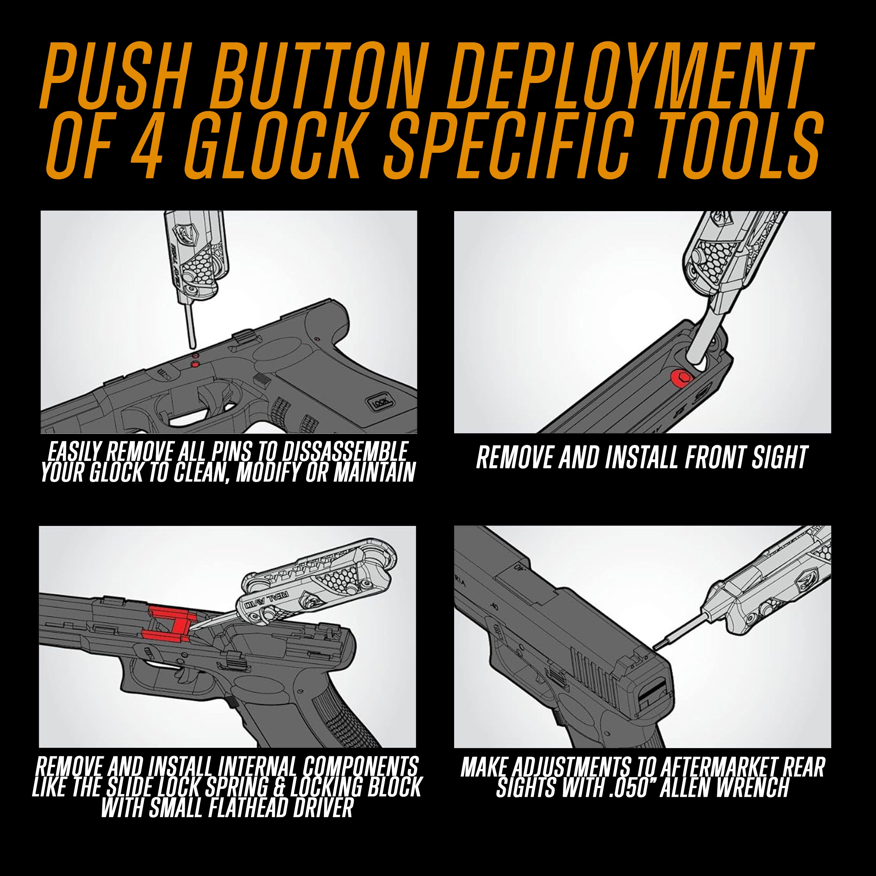 Real Avid - 4-In-1 Tool For Glock