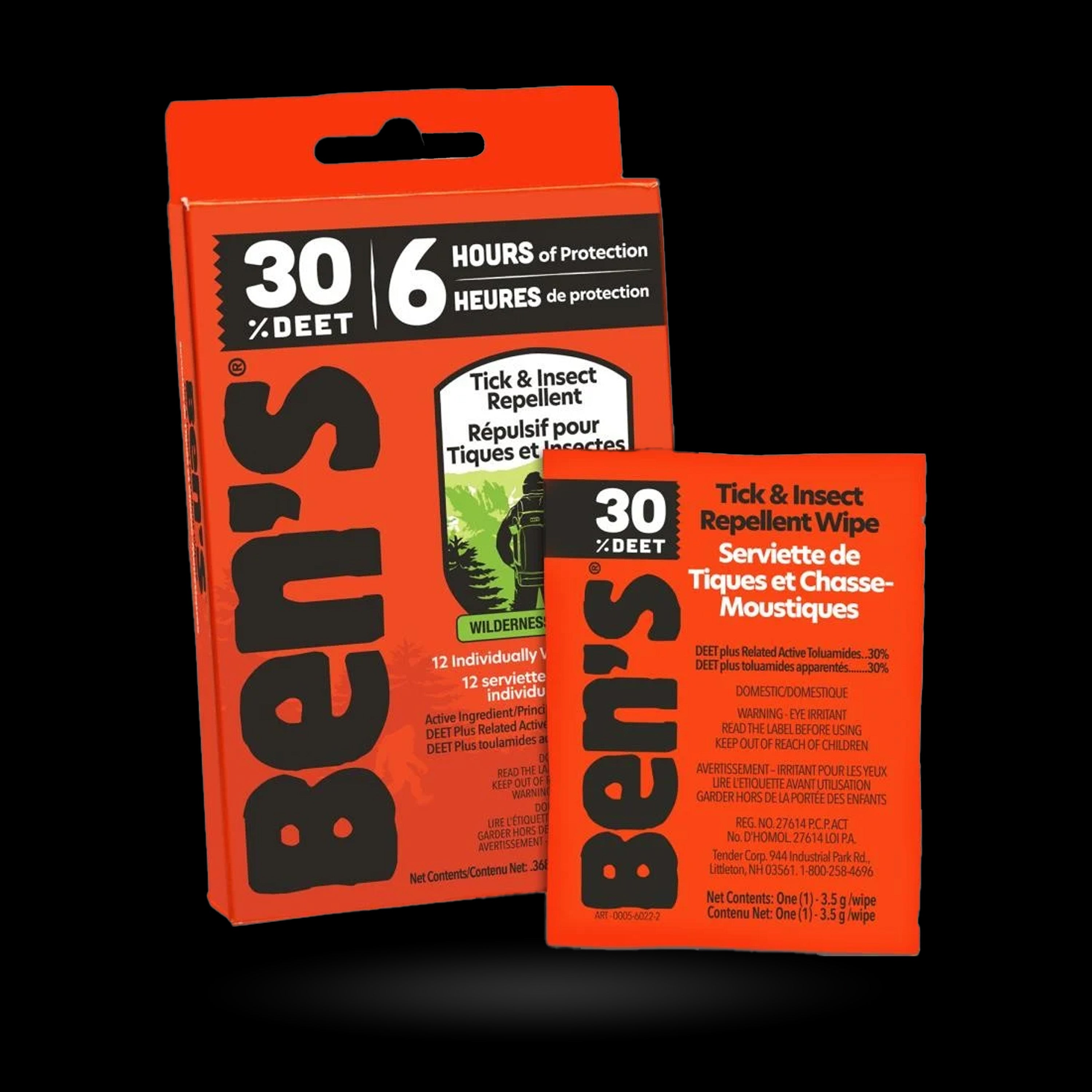 Ben's - 30 Tick & Insect Repellent Wipes