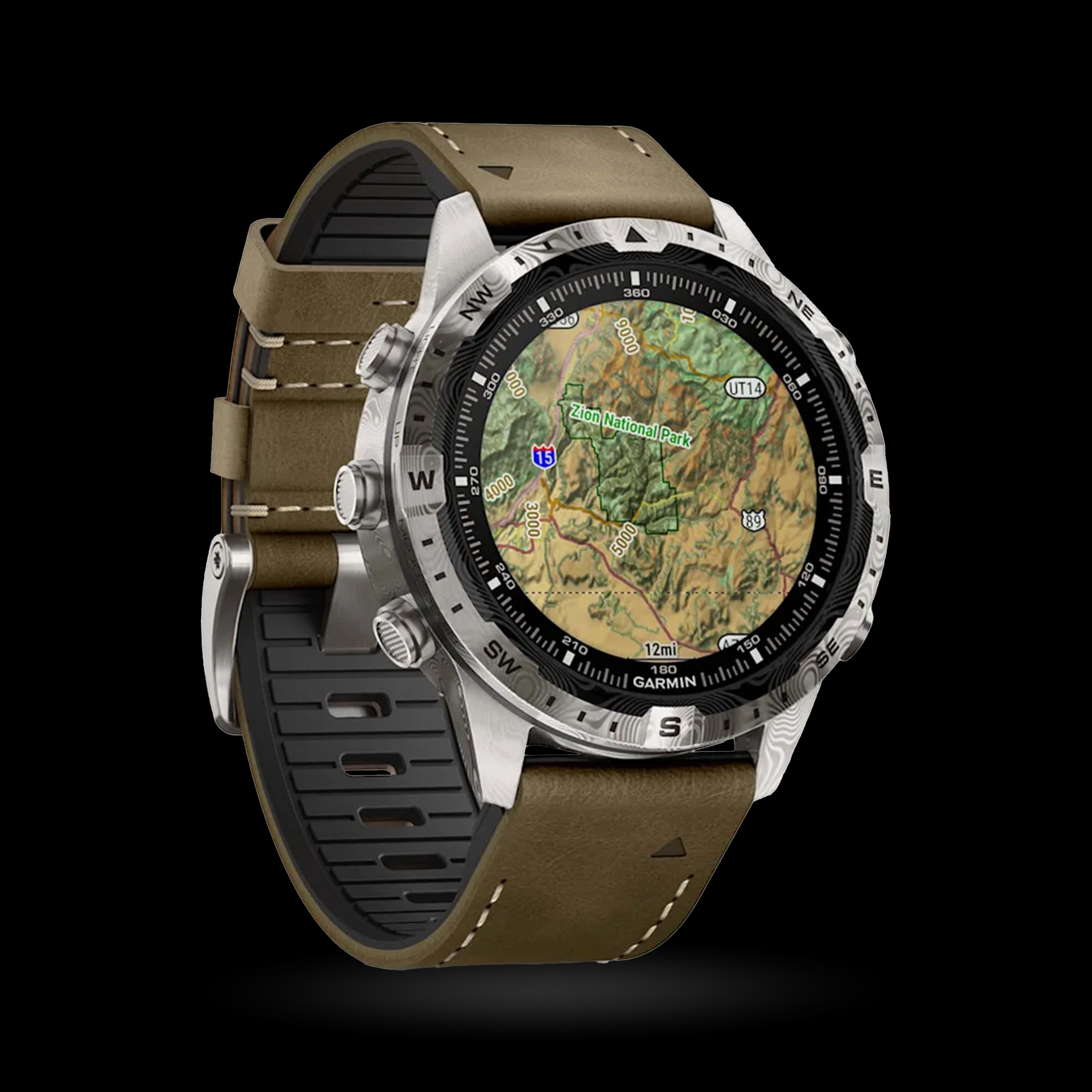Garmin - MARQ® Adventurer (Gen 2) - Damascus Steel Edition