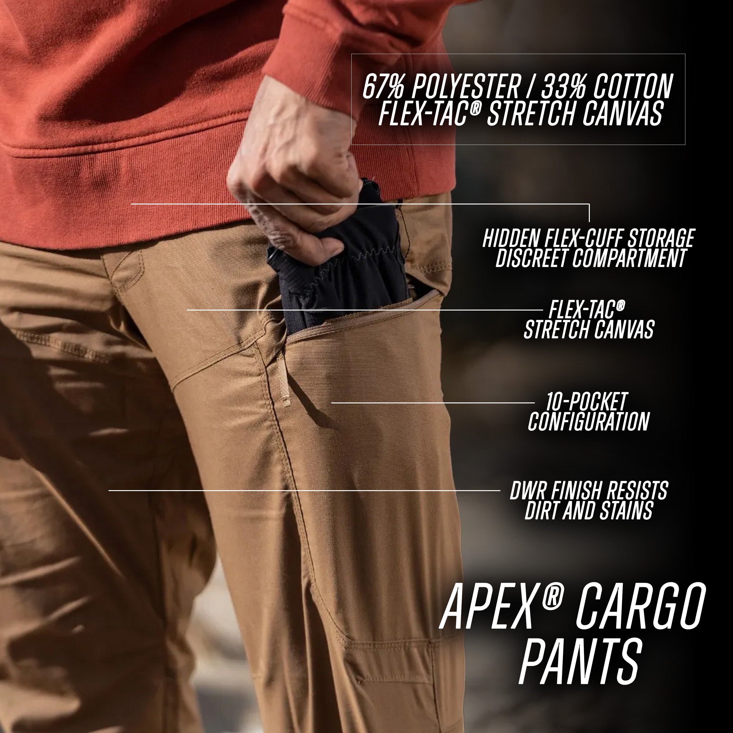5.11 - Men’s Regular Fit Stretch APEX® Cargo Pant