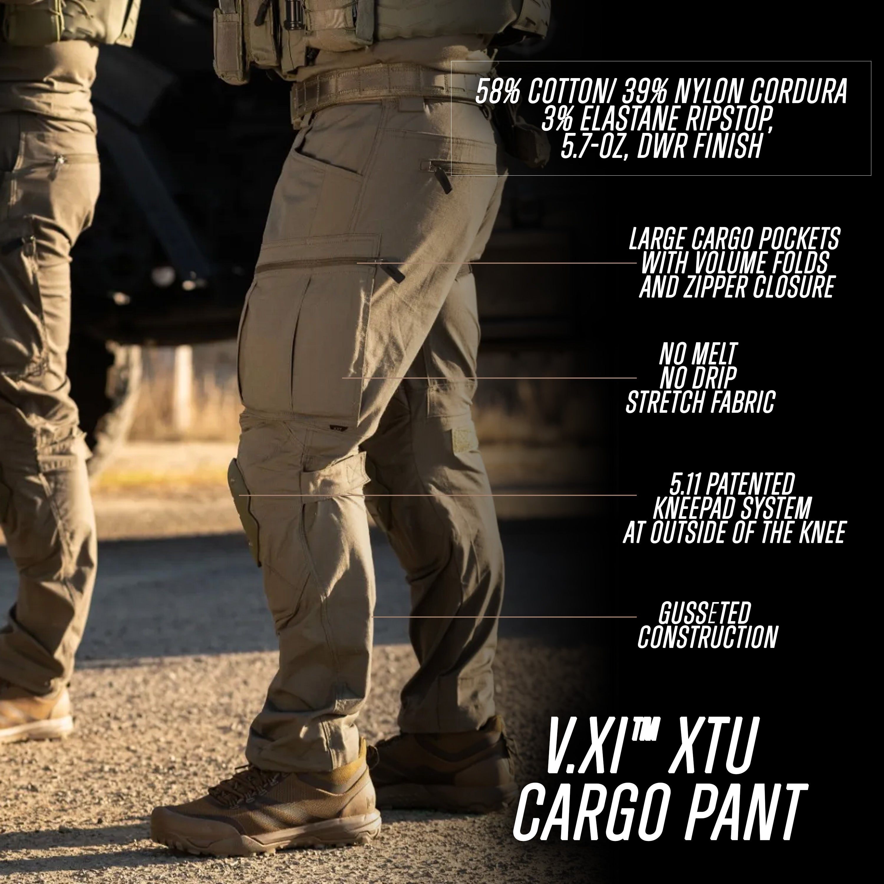 5.11 Men's V.XI XTU Cargo Pant – Tactical Pants | Carcajou Tactical