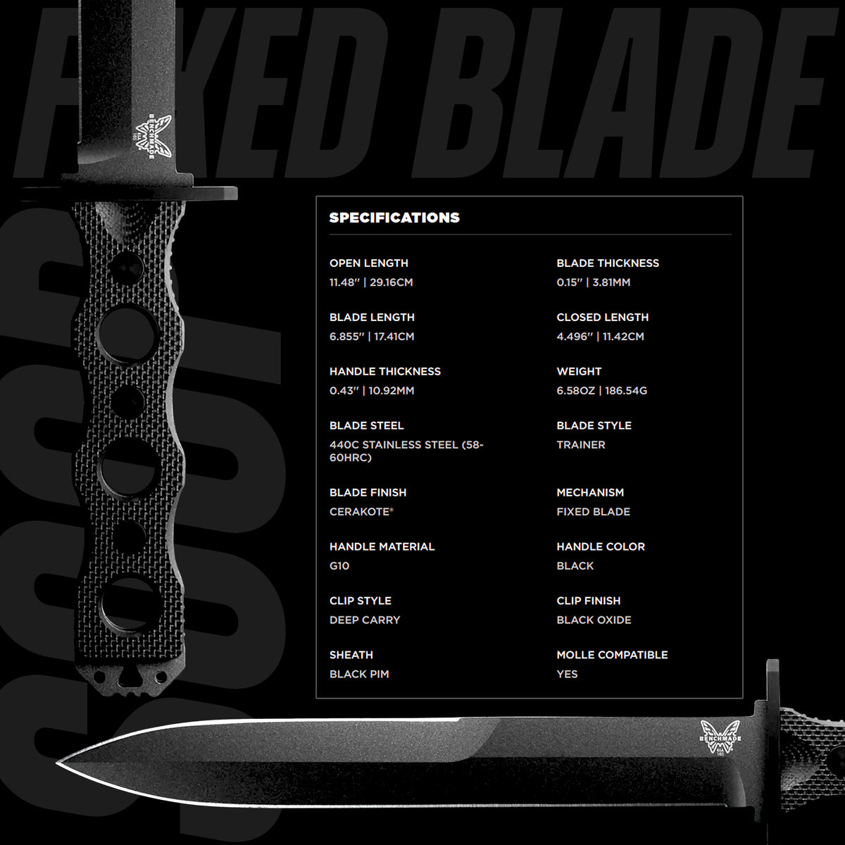 Benchmade - SOCP® Fixed Blade