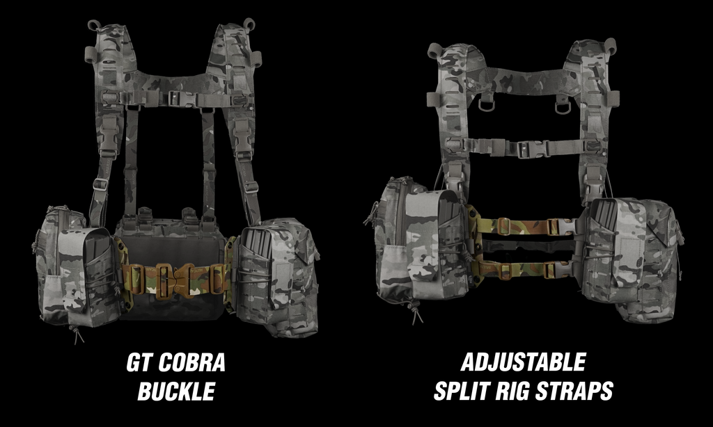 Chest Rig Split Zipper Adapter Hybrid Kit Adapter | Split Front Chest Rig Kit | Carcajou Tactical