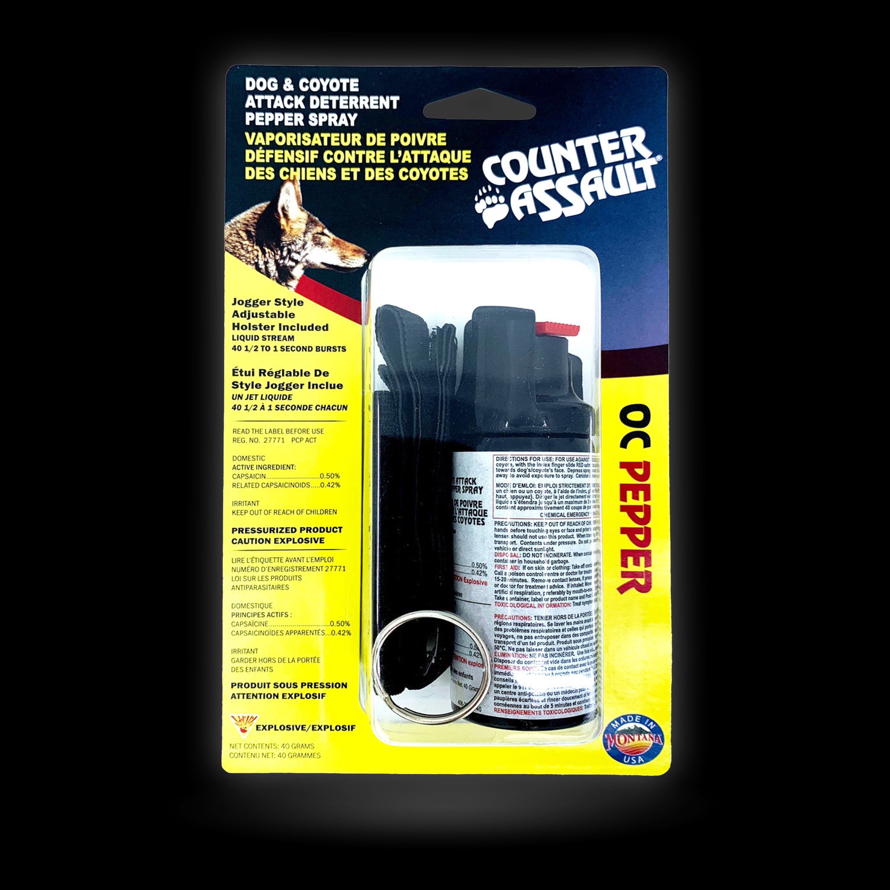 Counter Assault - Dog & Coyote Deterrent Pepper Spray w/ Holster