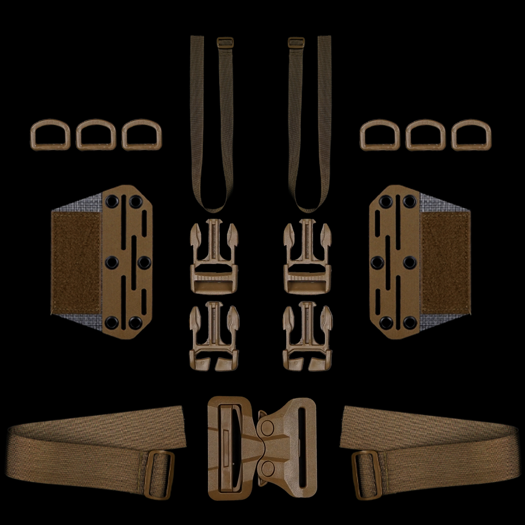 Chest Rig Split Zipper Adapter Hybrid Kit Adapter | Split Front Chest Rig Kit | Carcajou Tactical
