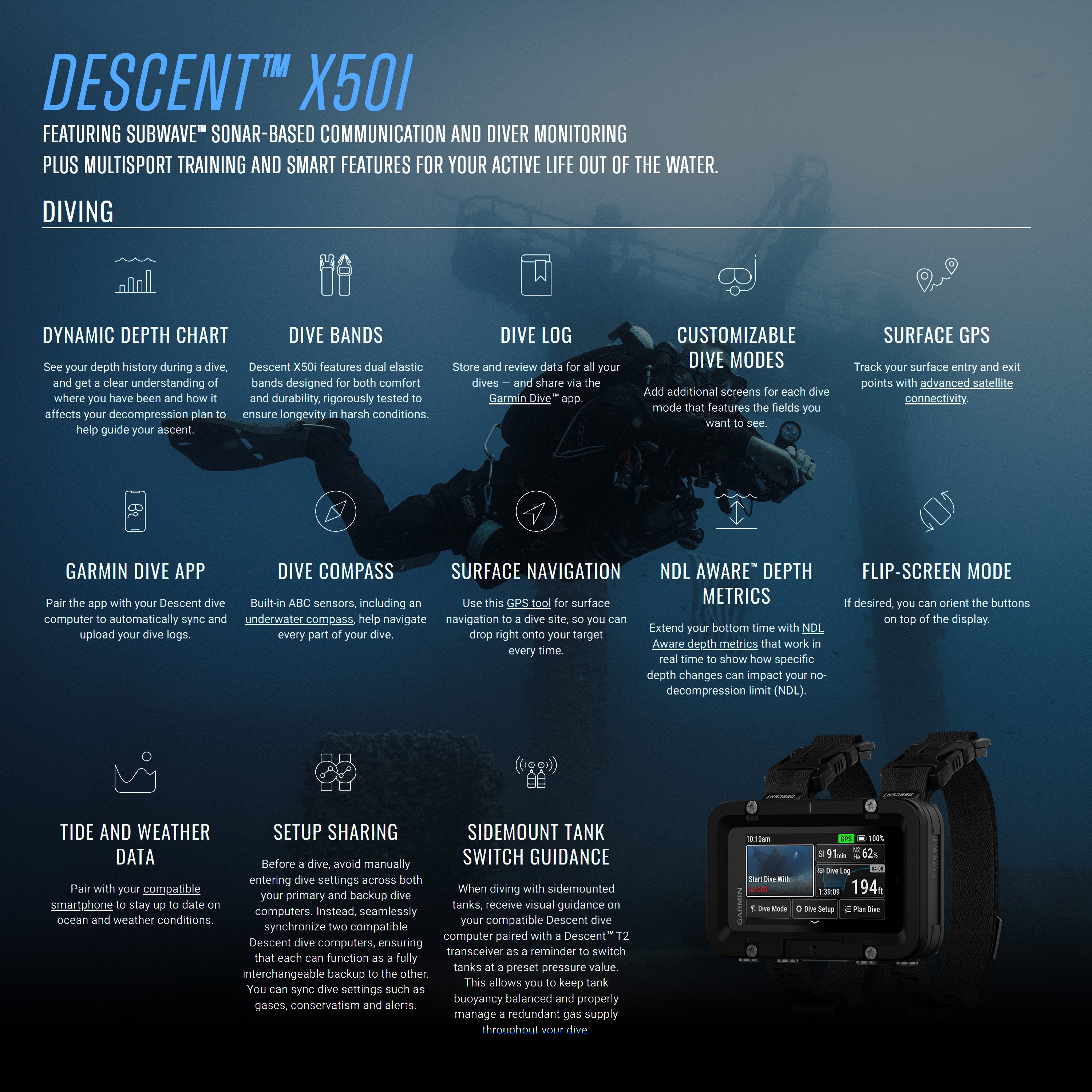 Garmin - Descent™ X50i
