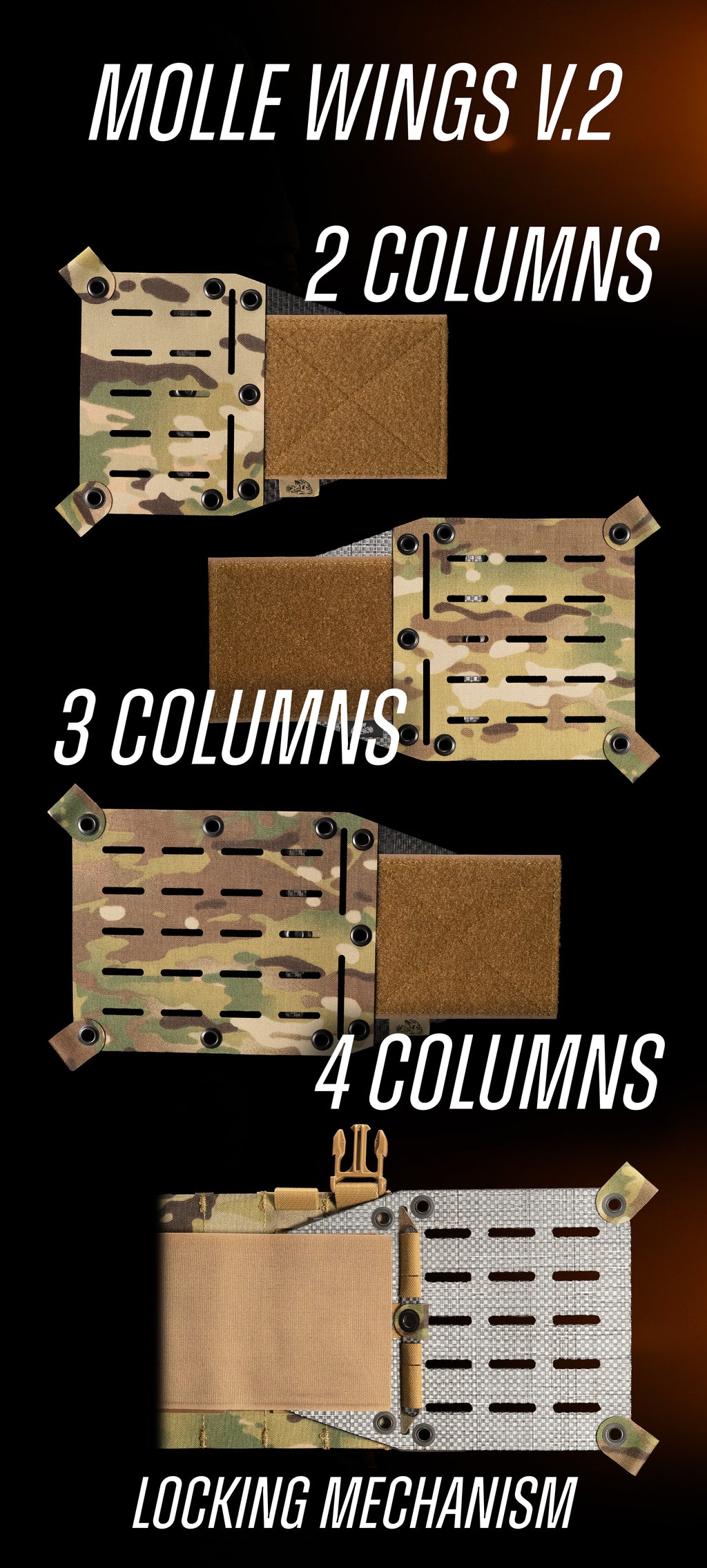 Modular Chest Rig Panel Wings V.2 | Modular Chest Rig Expansion Panels | Carcajou Tactical
