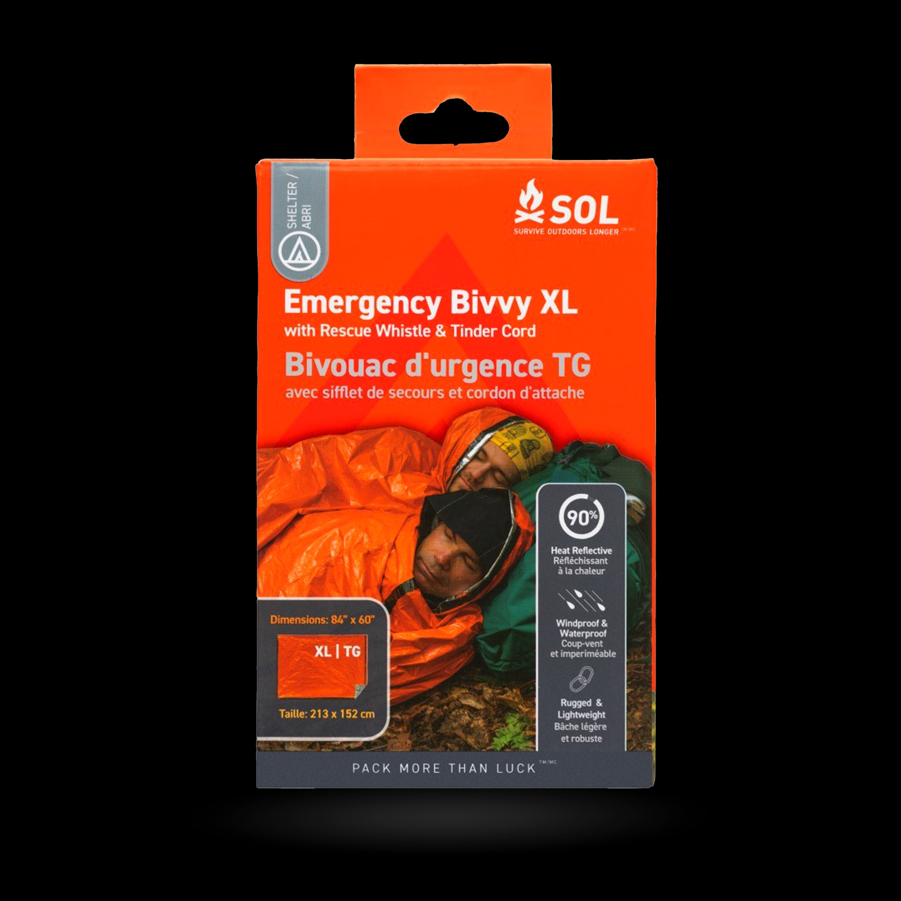 SOL - Emergency Bivvy XL w/ Rescue Whistle