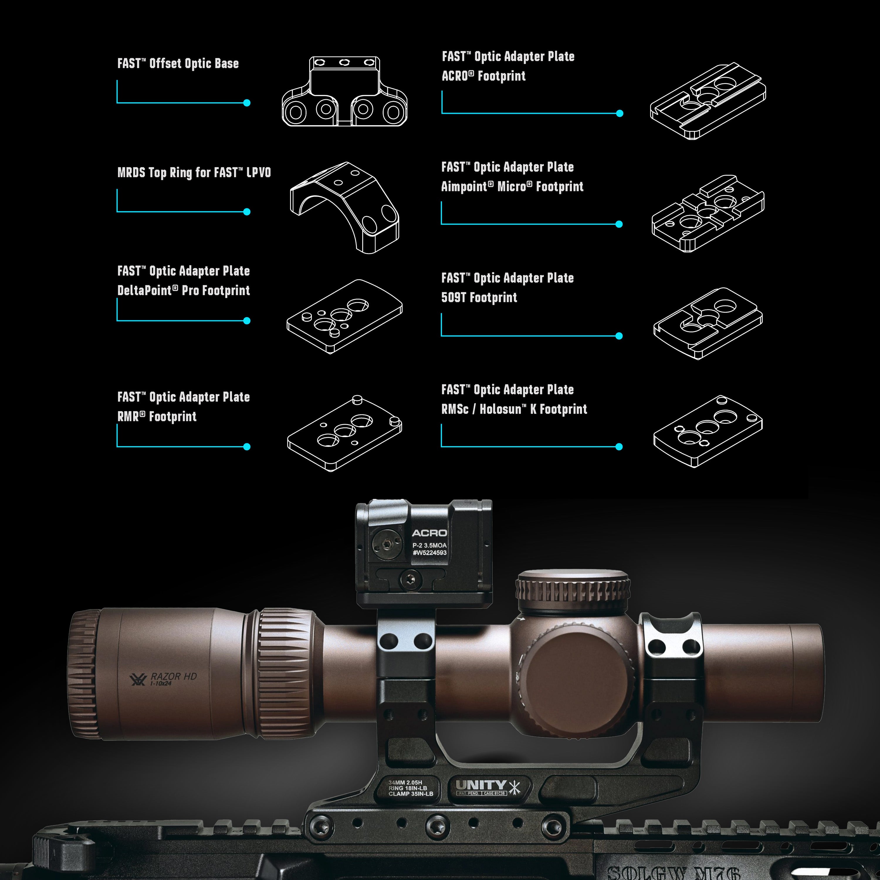 Unity Tactical - FAST™ OPTIC ADAPTER PLATES
