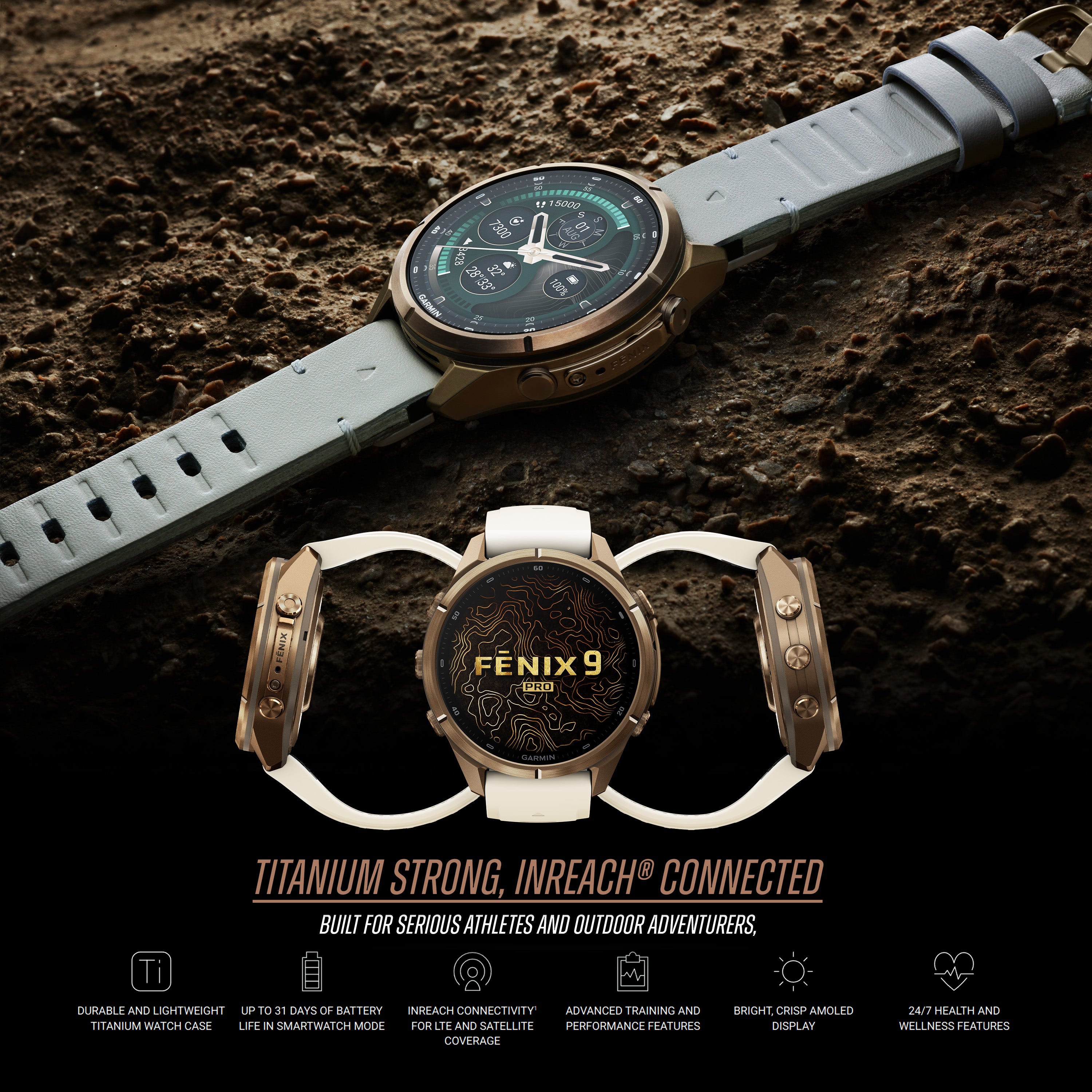 Garmin - fēnix® 9 PRO inReach® - 43 mm