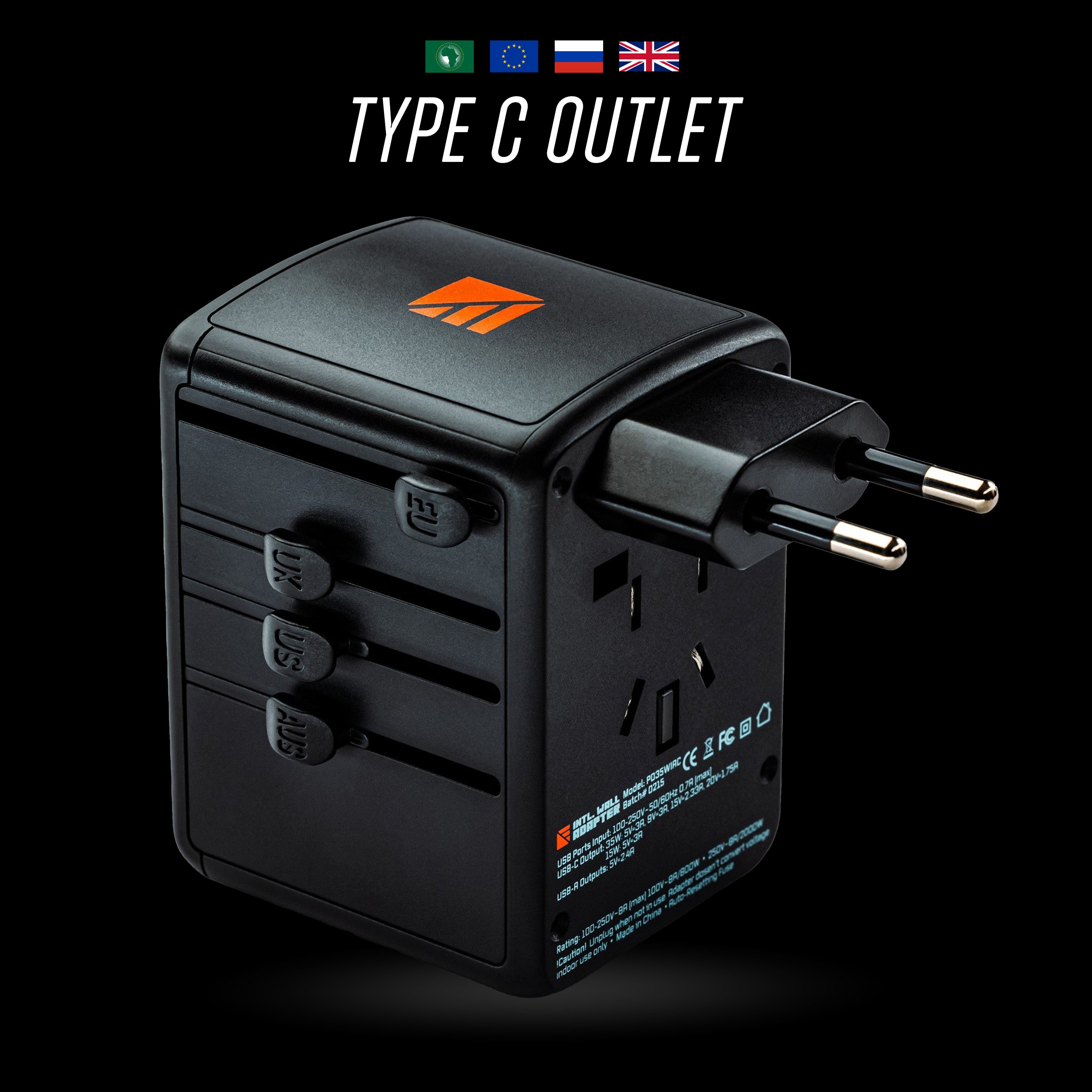 Dark Energy - 35W Int'l Wall Adapter