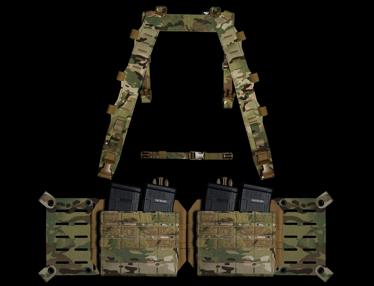 Split Chest Rig Base Bundle | Modular Recon Rig | Carcajou Tactical