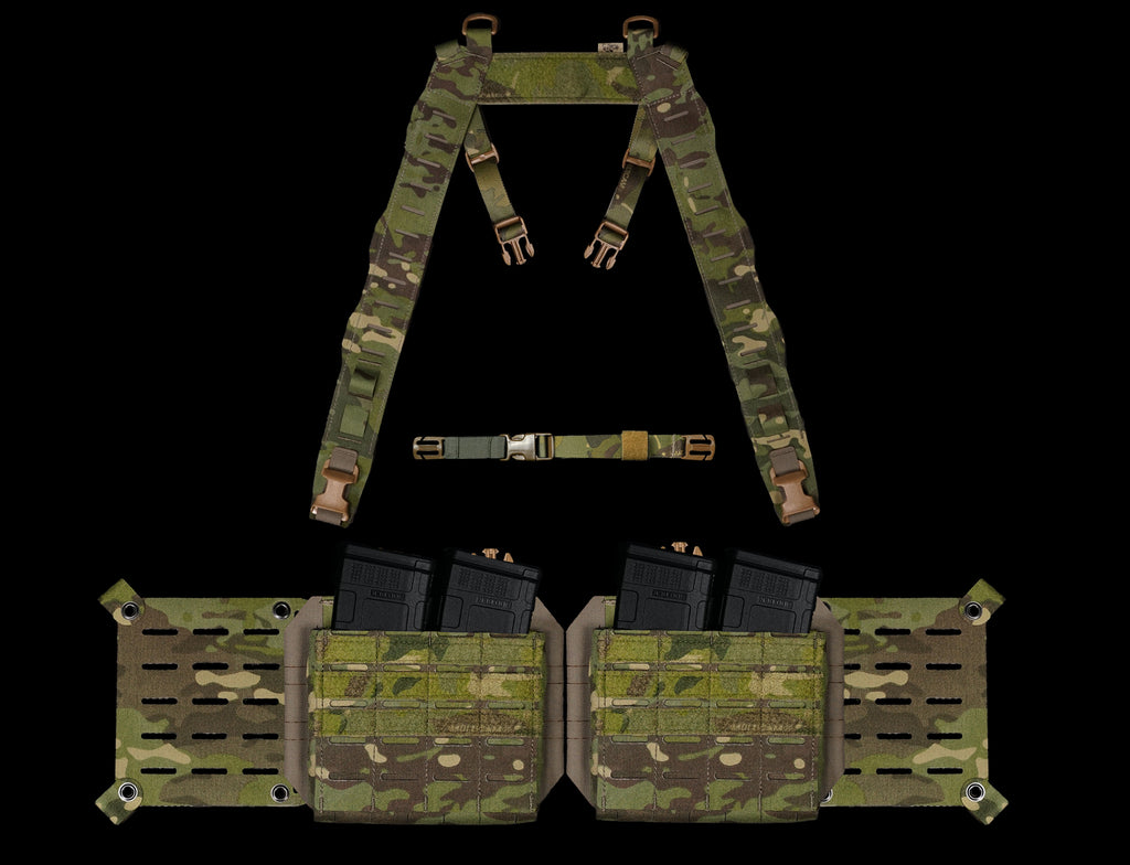 Lightweight Recce Rig Setup Split Chest Rig Base Bundle | Modular Recon Rig | Carcajou Tactical