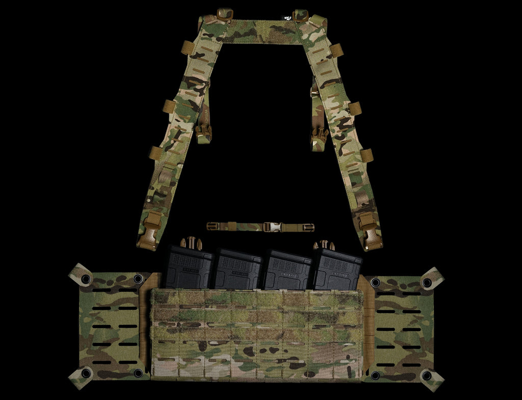 Modular Chest Rig Panel Chest Rig Base Bundle | Modular Tactical Chest Rig | Carcajou Tactical