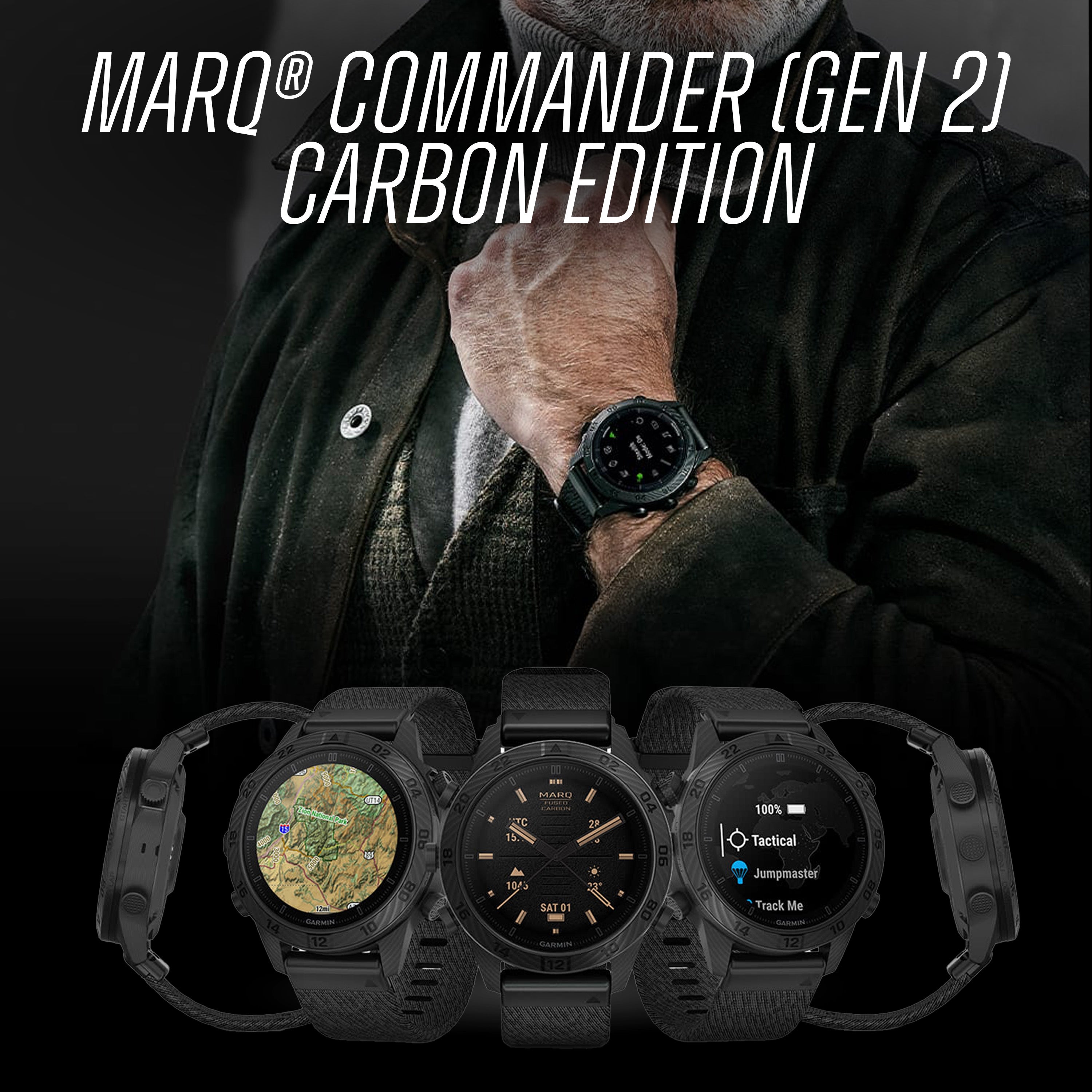 Garmin - MARQ® Commander (Gen 2) - Carbon Edition