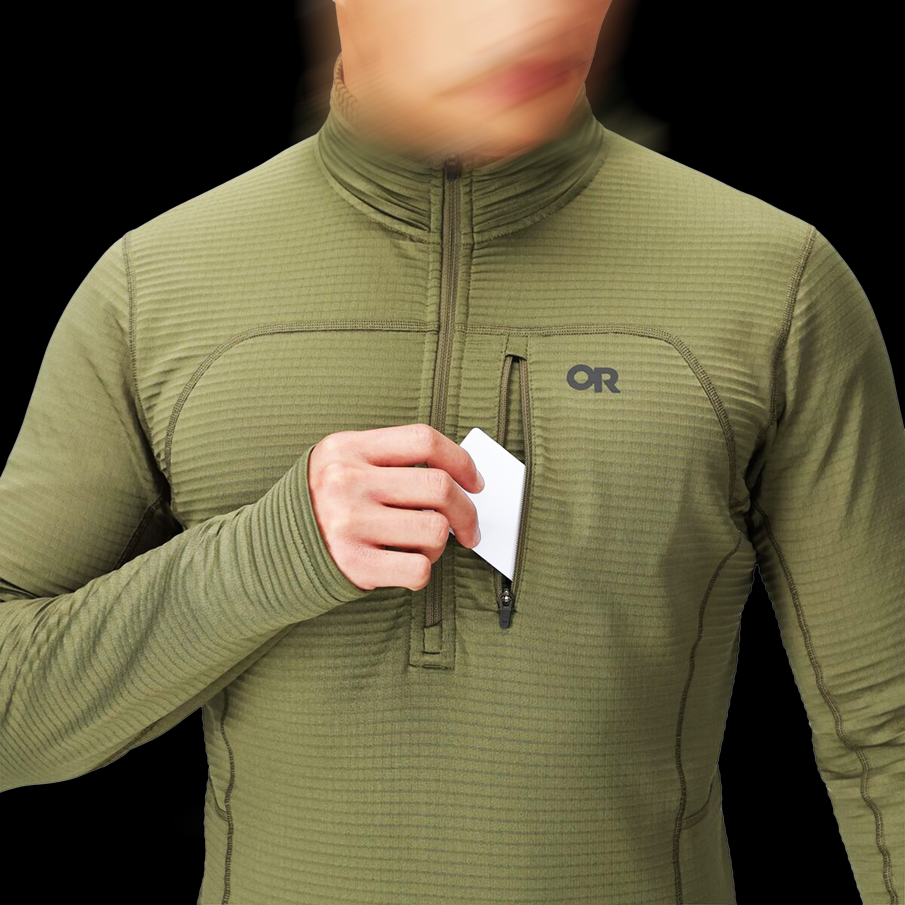 Outdoor Research Men's Vigor Grid Fleece Half Zip — ActiveTemp
