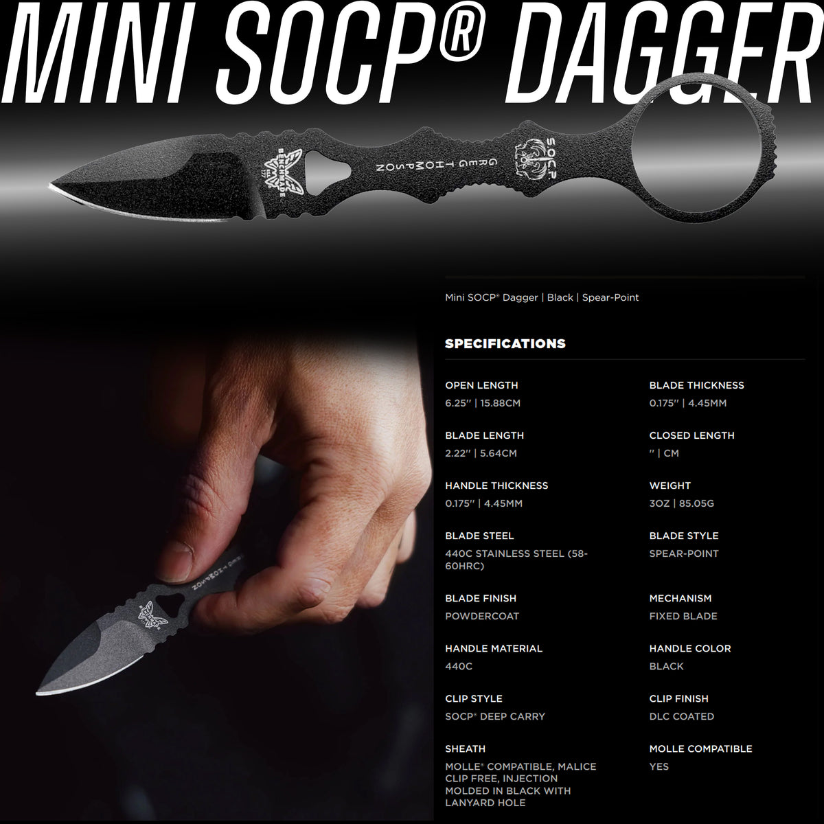Benchmade - Mini SOCP® Spear-Point