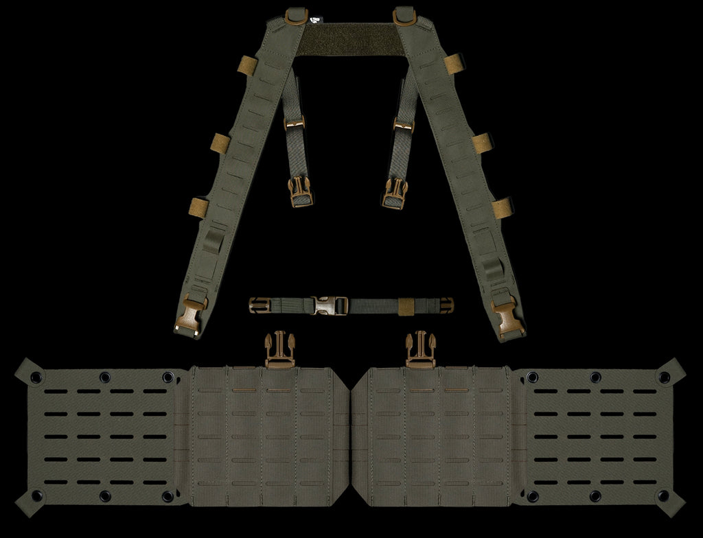 Split Chest Rig Base Bundle | Modular Recon Rig | Carcajou Tactical