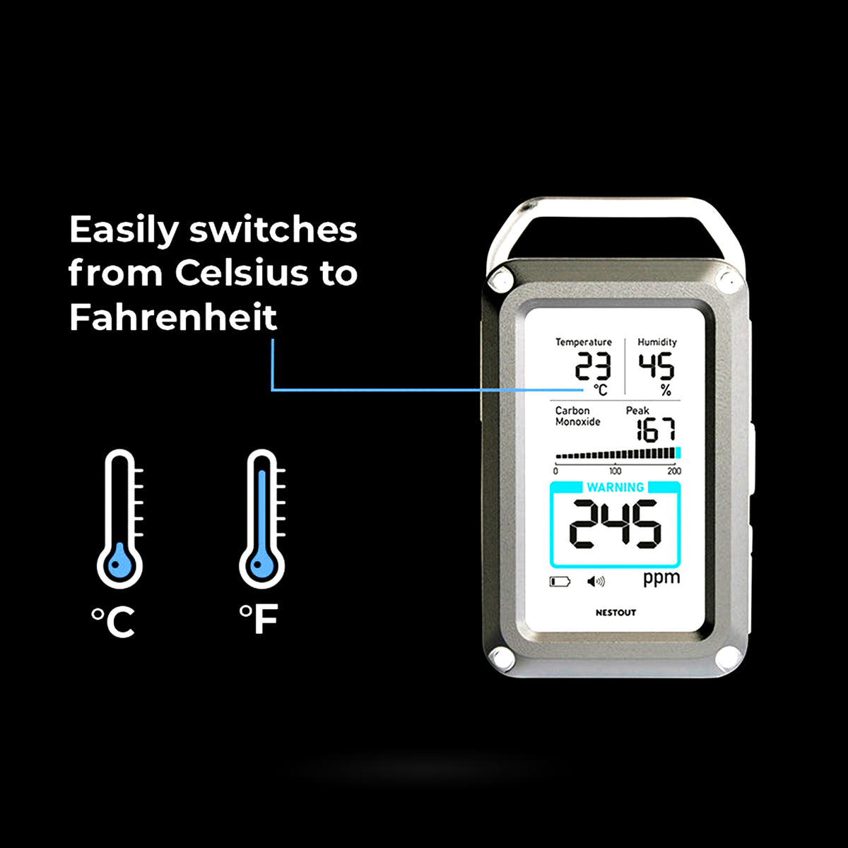 NESTOUT - CO Alarm 3-in-1