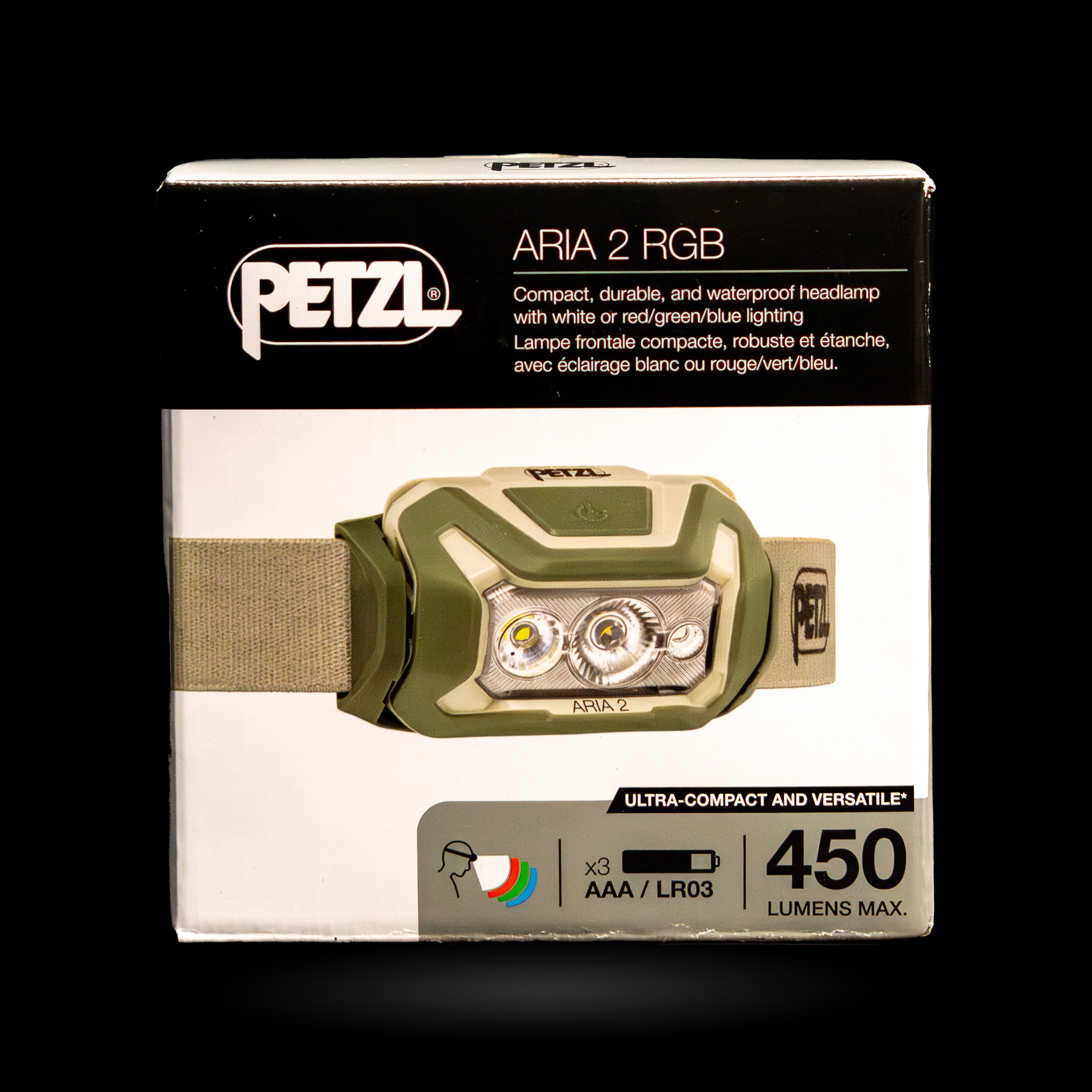 Petzl ARIA 2 RGB Headlamp | 450 Lm Tactical Stealth Headlamp
