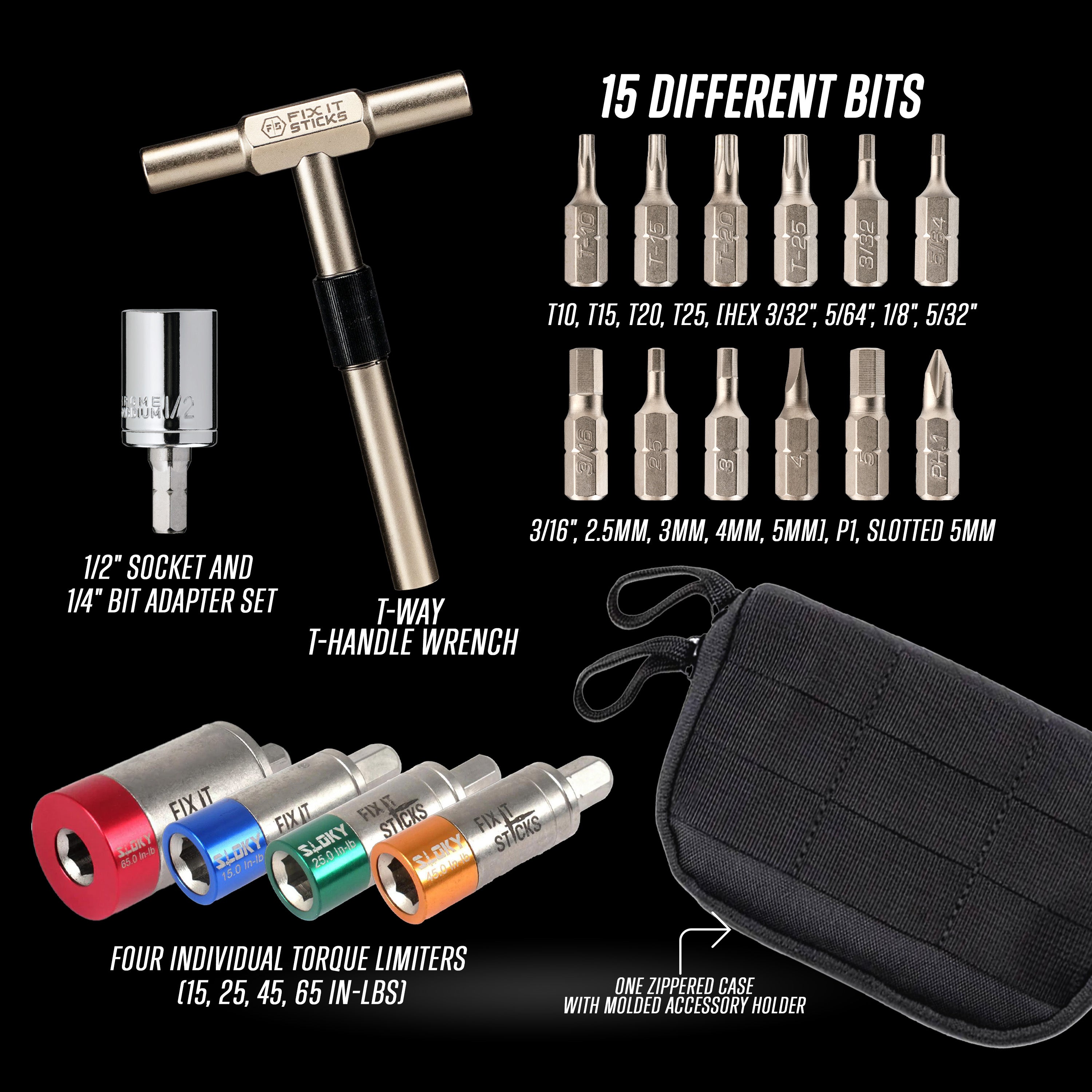 Fix It Sticks Rifle & Optics Toolkit with Torque Limiters | 15-65
