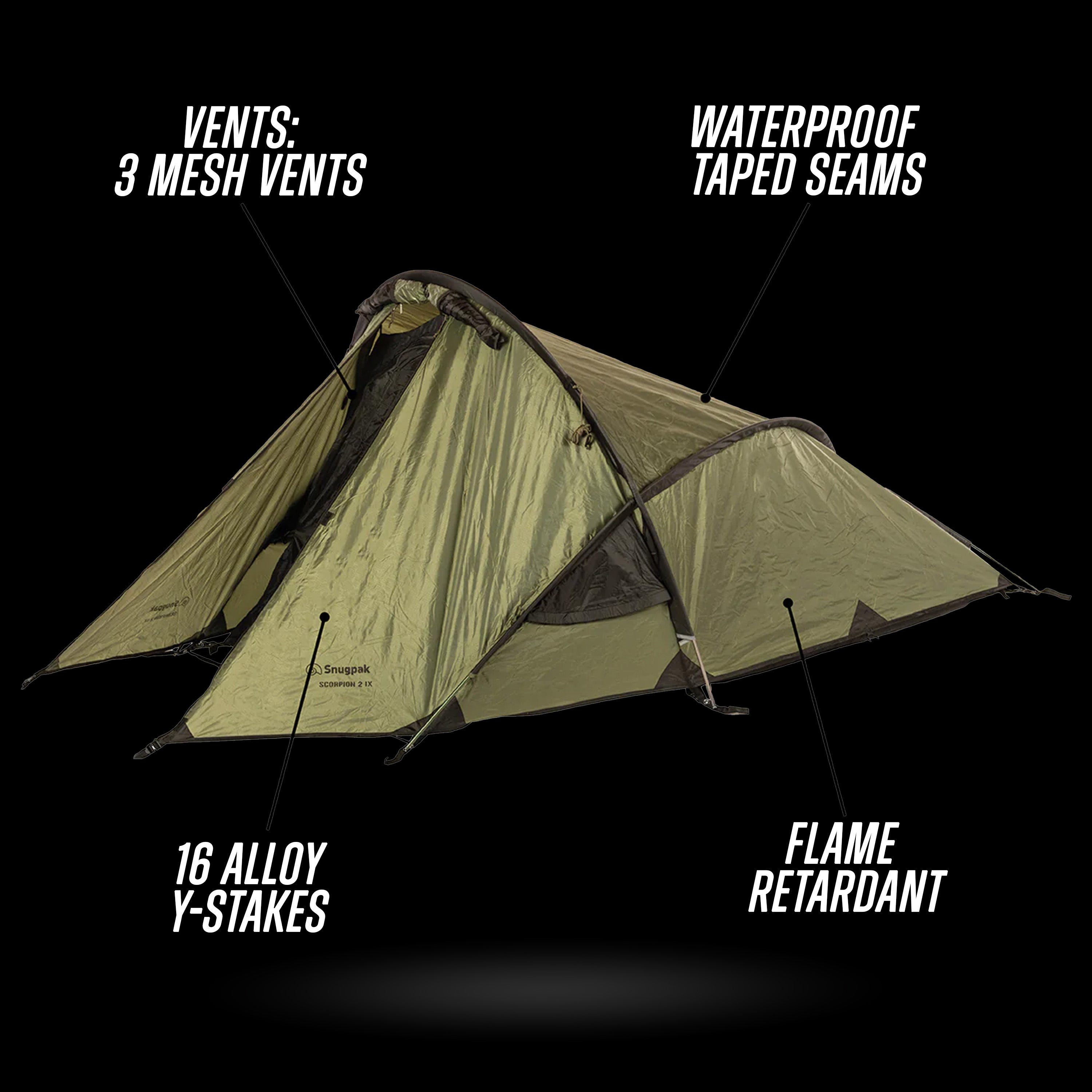 Snugpak Scorpion 2 IX | 2-Person 4-Season Tent | Carcajou Tactical