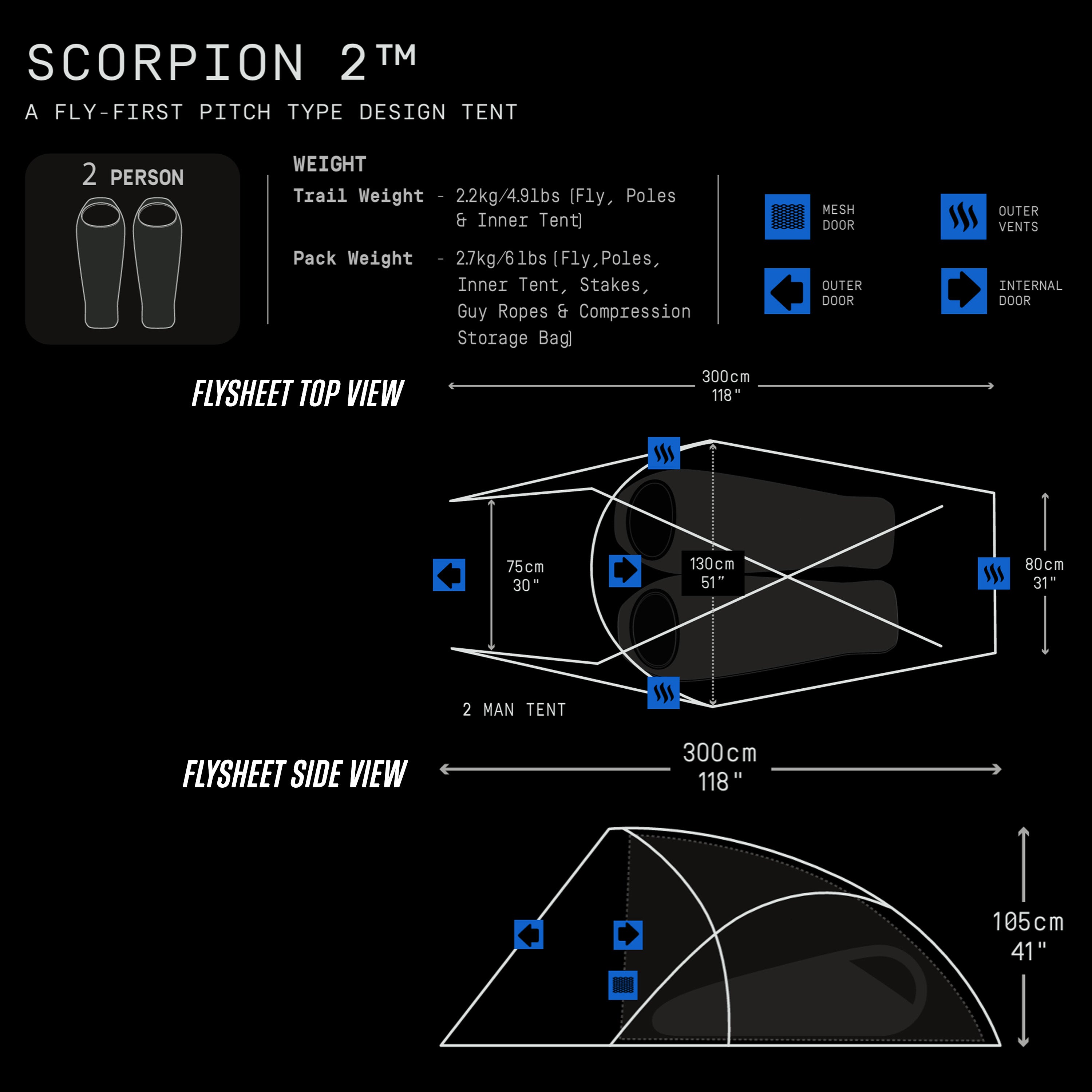 Snugpak - Scorpion 2 IX - 2 Person Tent