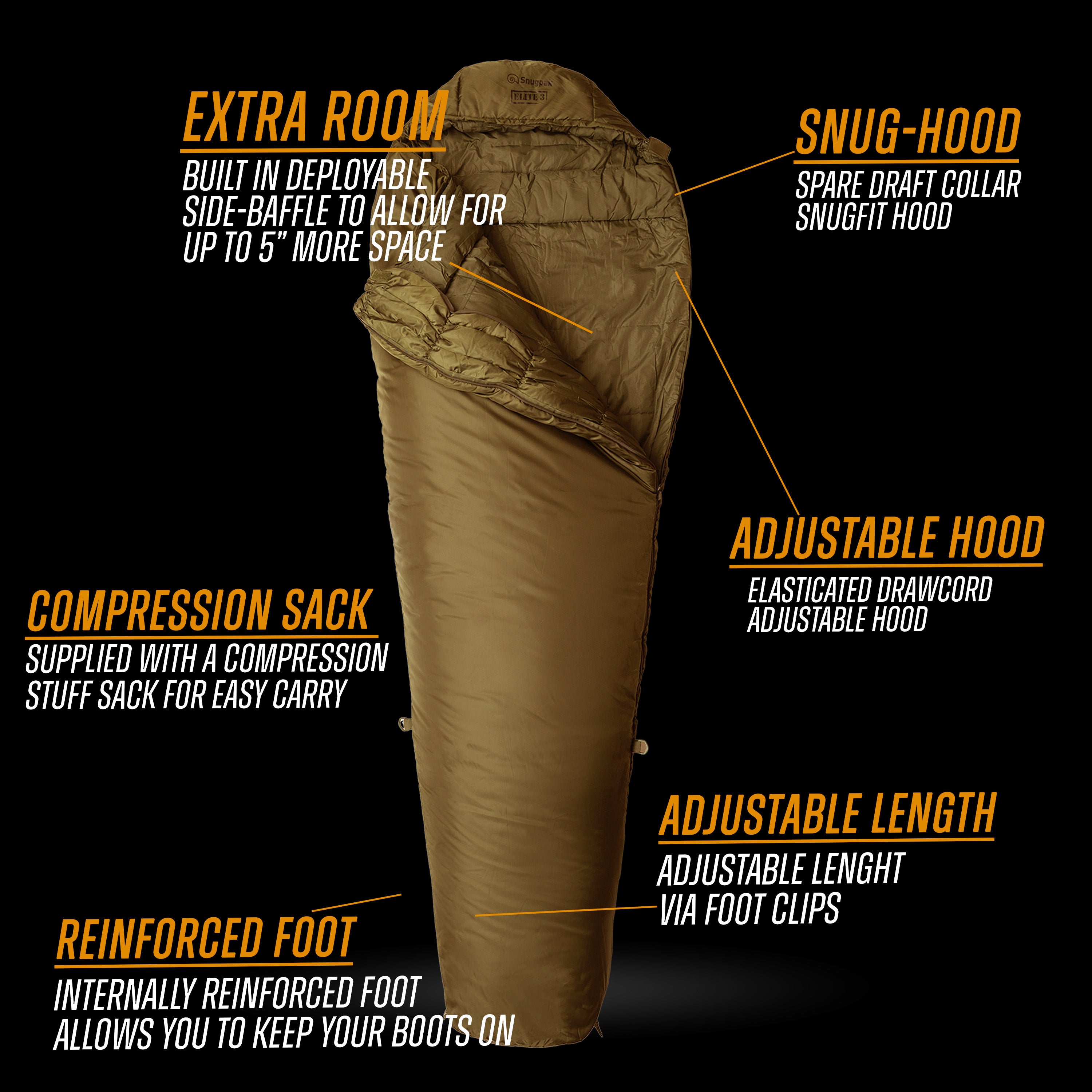 Snugpak Softie Elite 3 Sleeping Bag | Rated -10°C | Carcajou Tactical