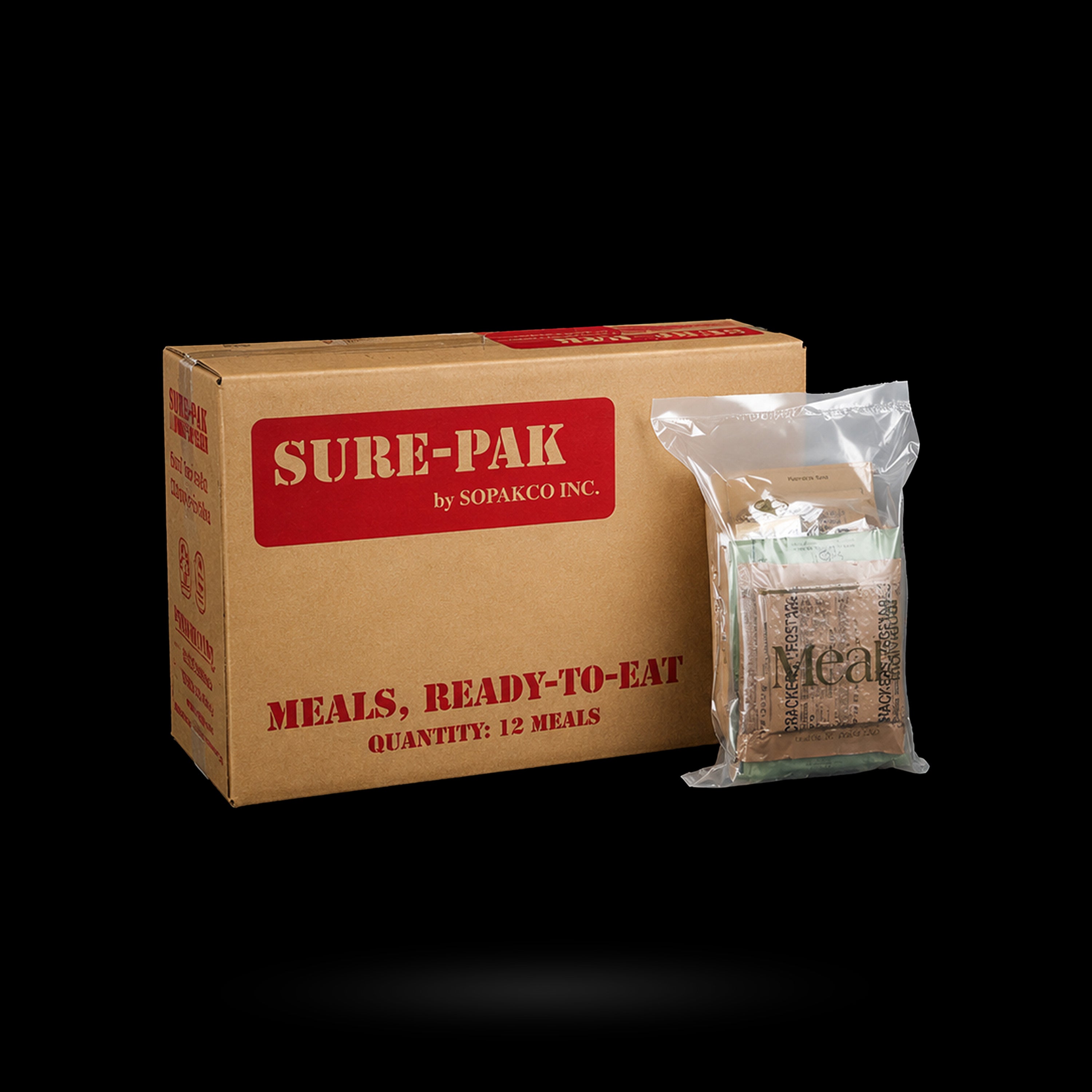 SURE-PAK MRE – 12 Meal Case w/ Flameless Heaters
