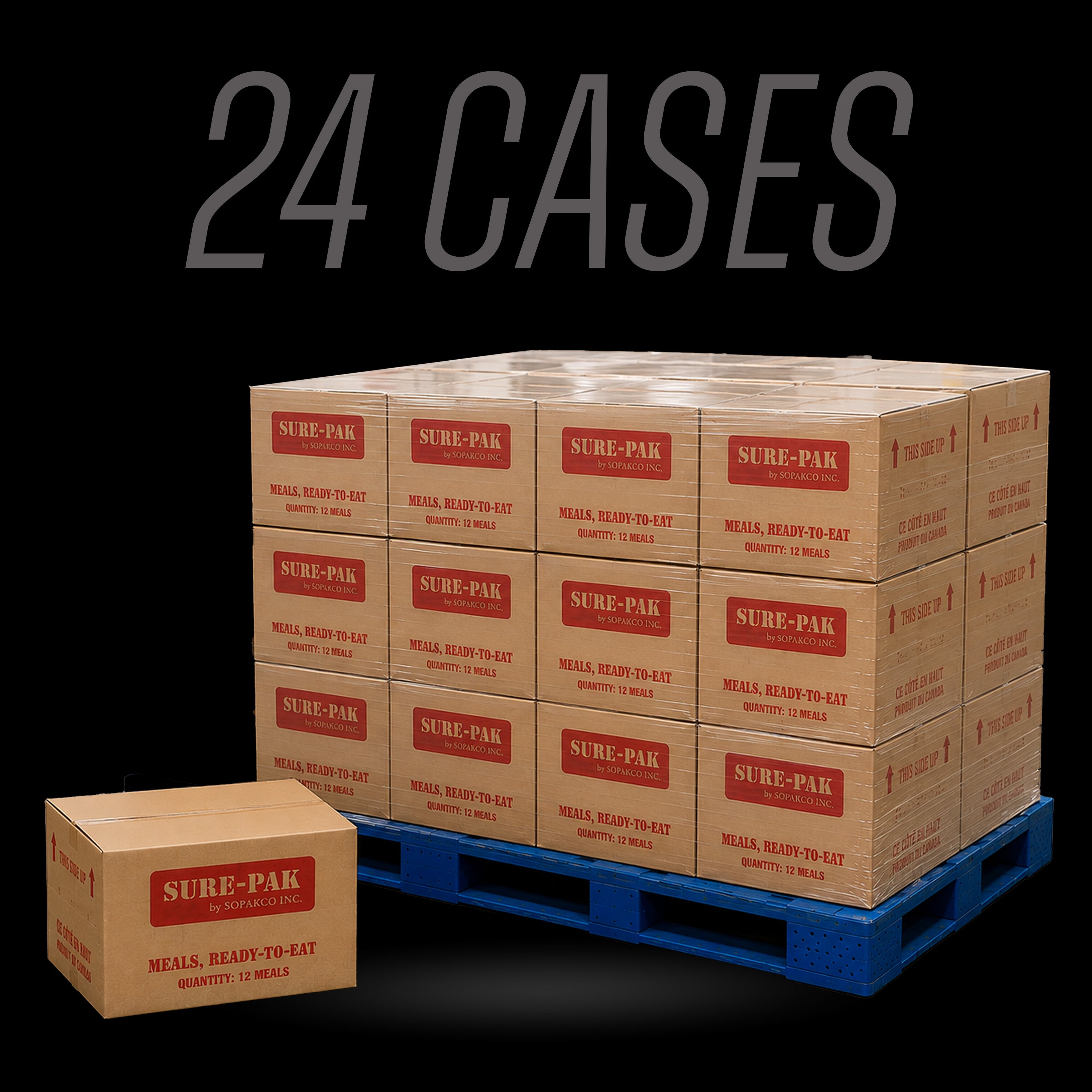 SURE-PAK MRE – Half Pallet (24 Cases / 288 Meals)