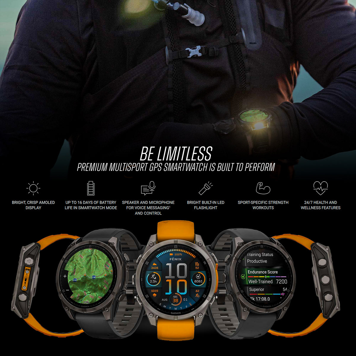 Garmin - fēnix® 8 - 47 mm AMOLED - Sapphire