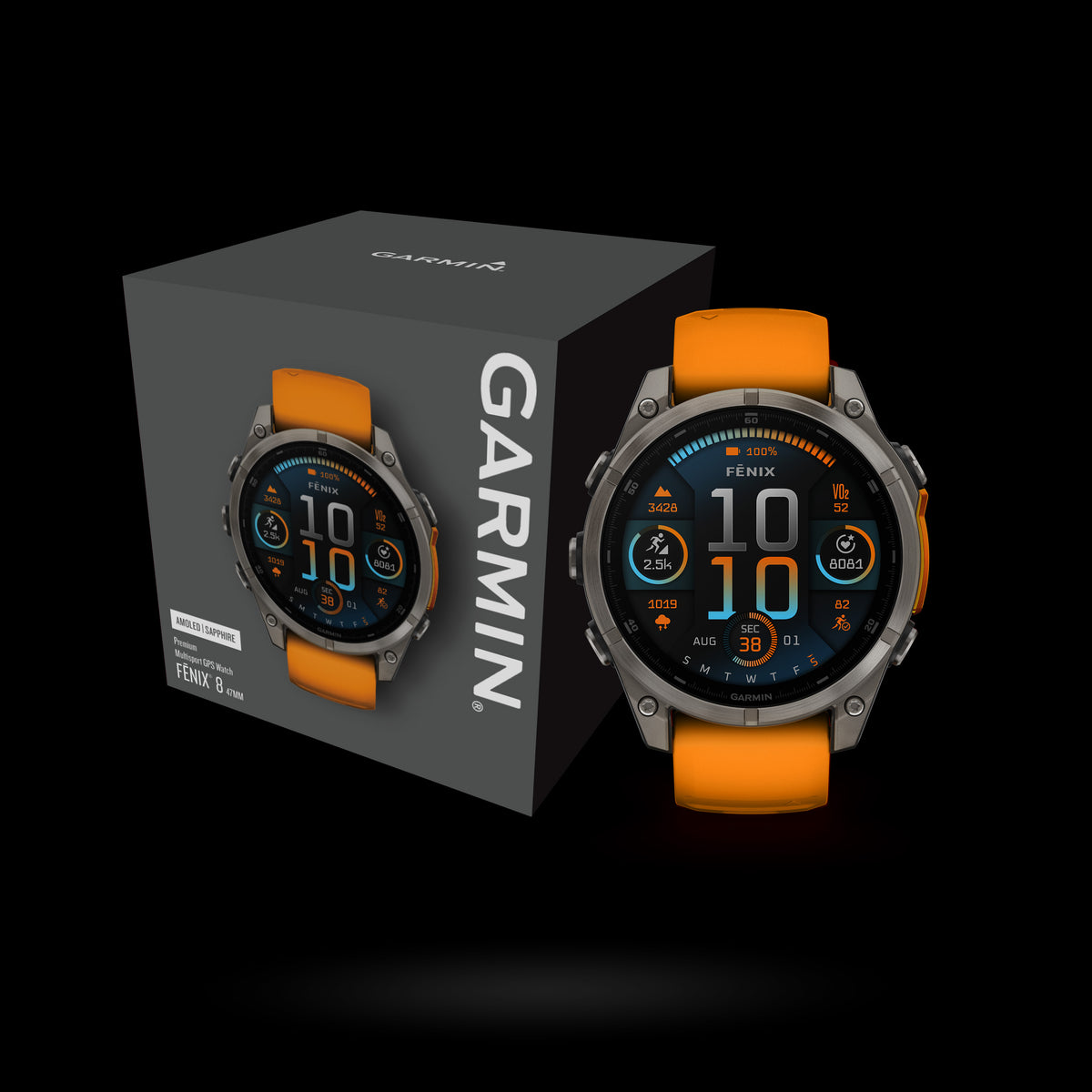 Garmin - fēnix® 8 - 47 mm AMOLED - Sapphire